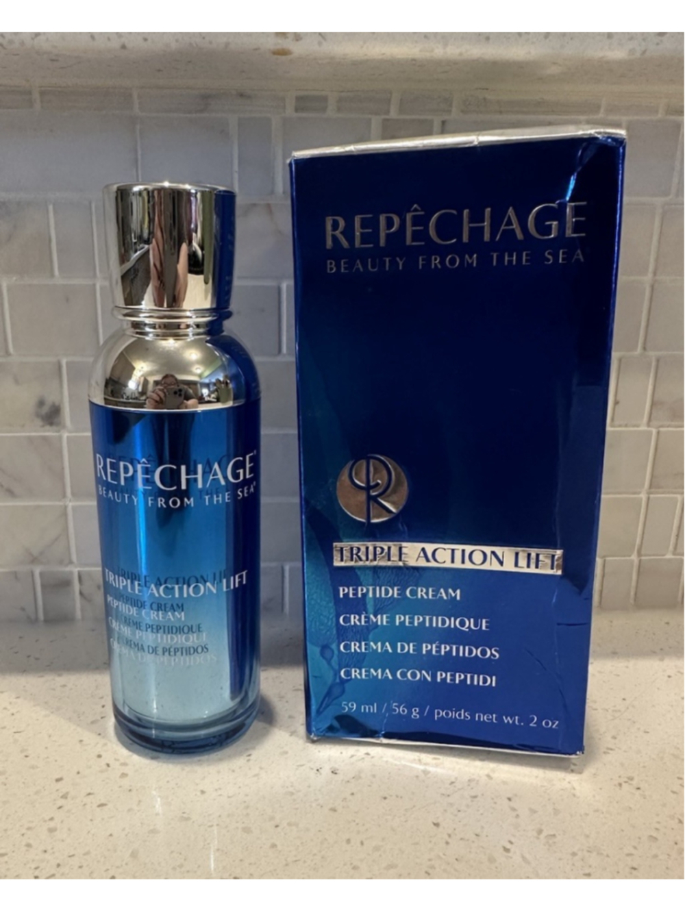 Repechage Triple Action Lift Peptide Cream | F/S 2oz & NEW | EXP 12/2028
